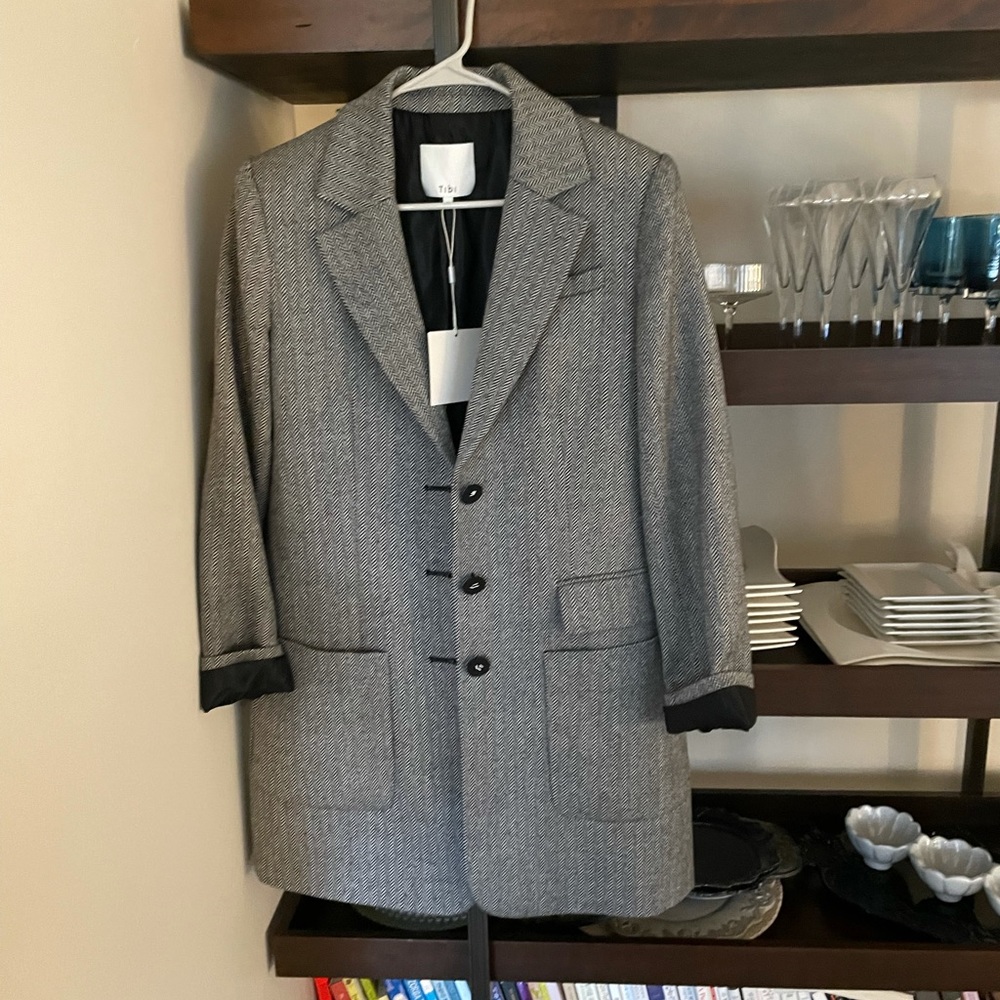 Tibi Herringbone Jacket.NO TAGS but didn’t wear. So NWOT!! It’s beautiful.